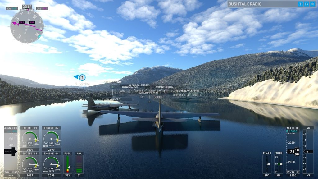 Several Spruce Goose aircraft gather in MSFS